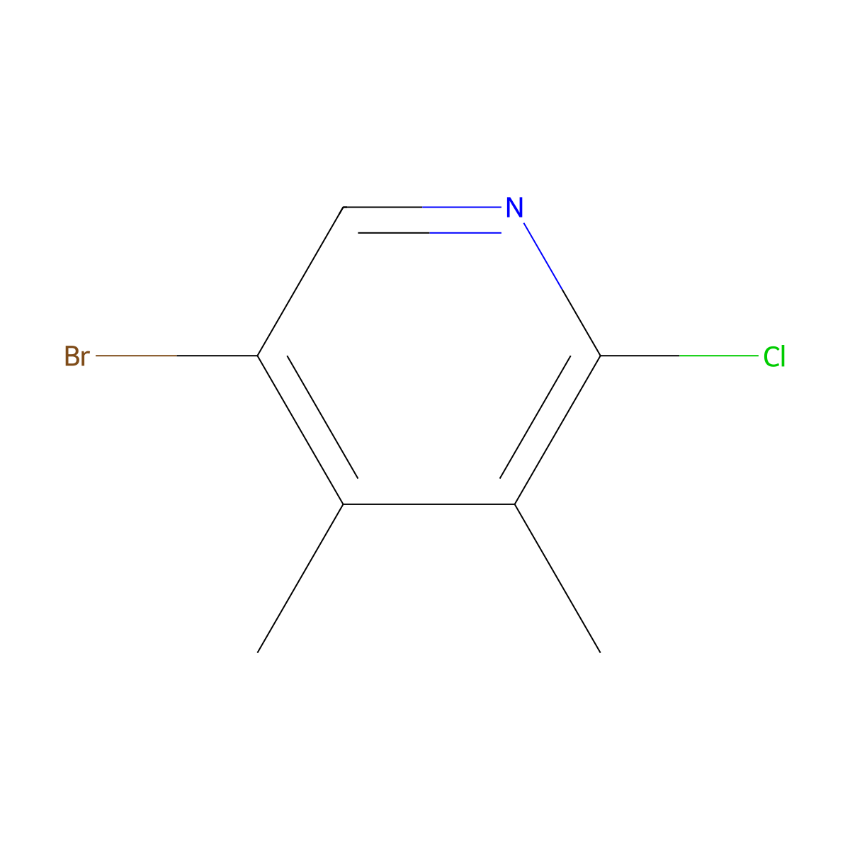 5-Bromo-2-chloro-3,4-dimethylpyridine molecular structure, CAS 2272958-66-2