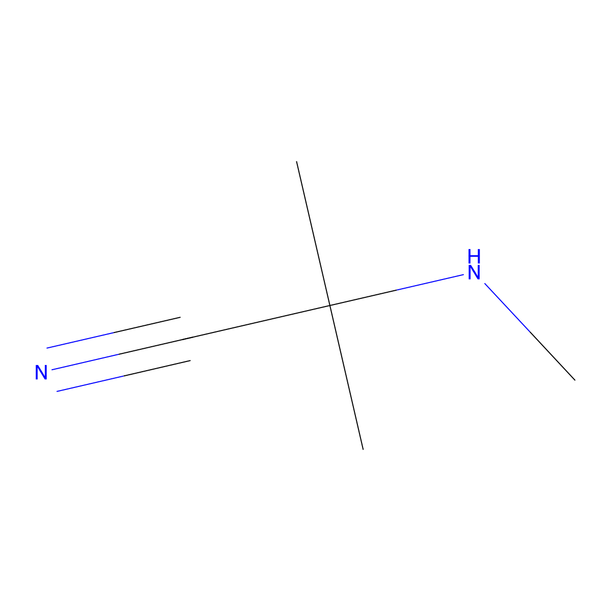 2-Methyl-2-(methylamino)propanenitrile molecular structure, CAS 2273-39-4