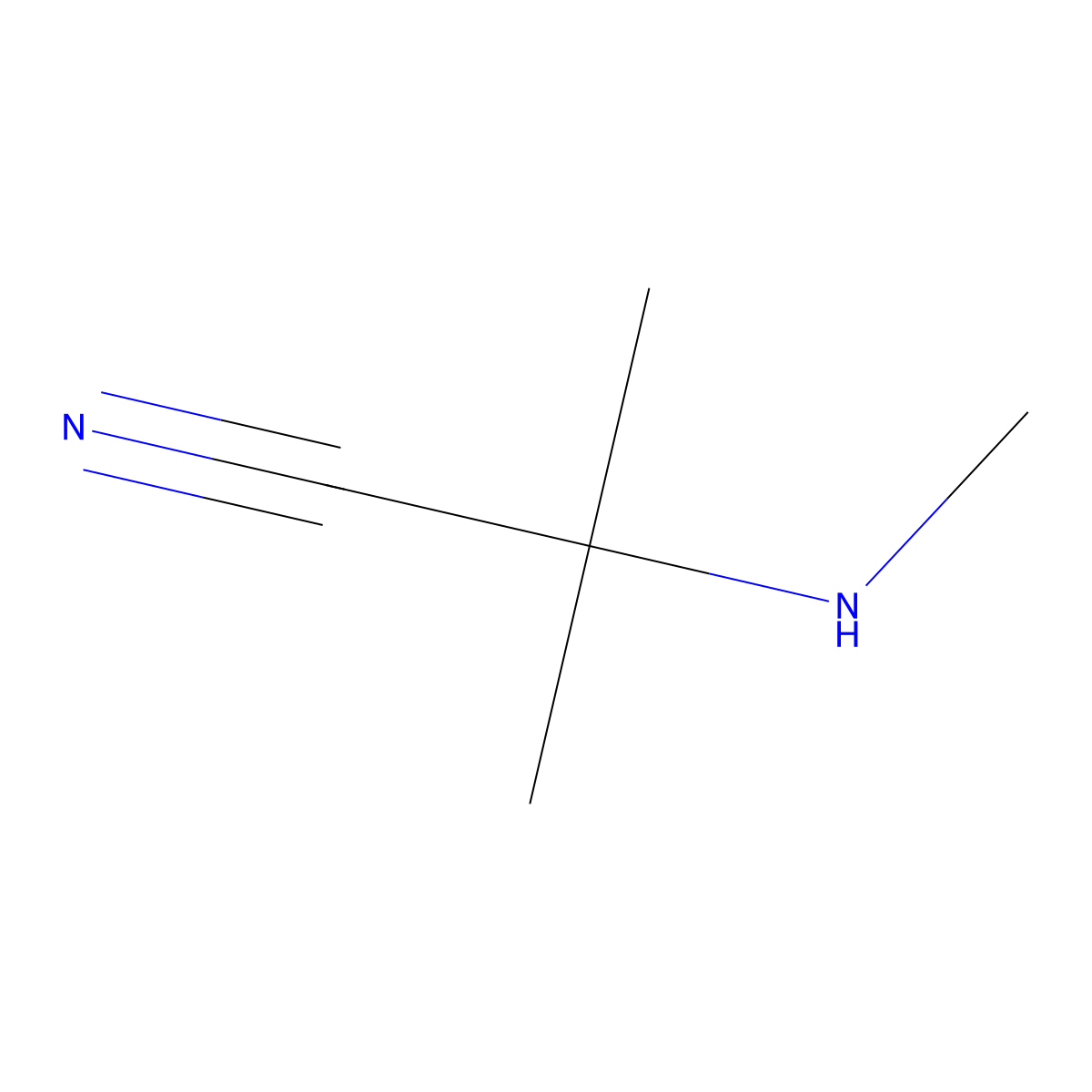 2-Methyl-2-(methylamino)propanenitrile molecular structure, CAS 2273-39-4