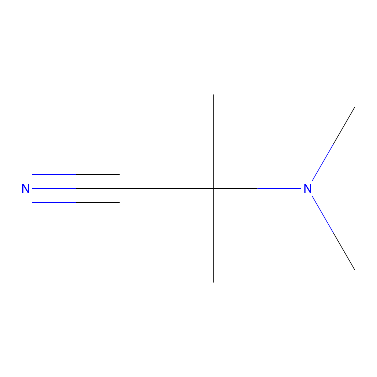 2-(Dimethylamino)-2-methylpropanenitrile molecular structure, CAS 2273-40-7