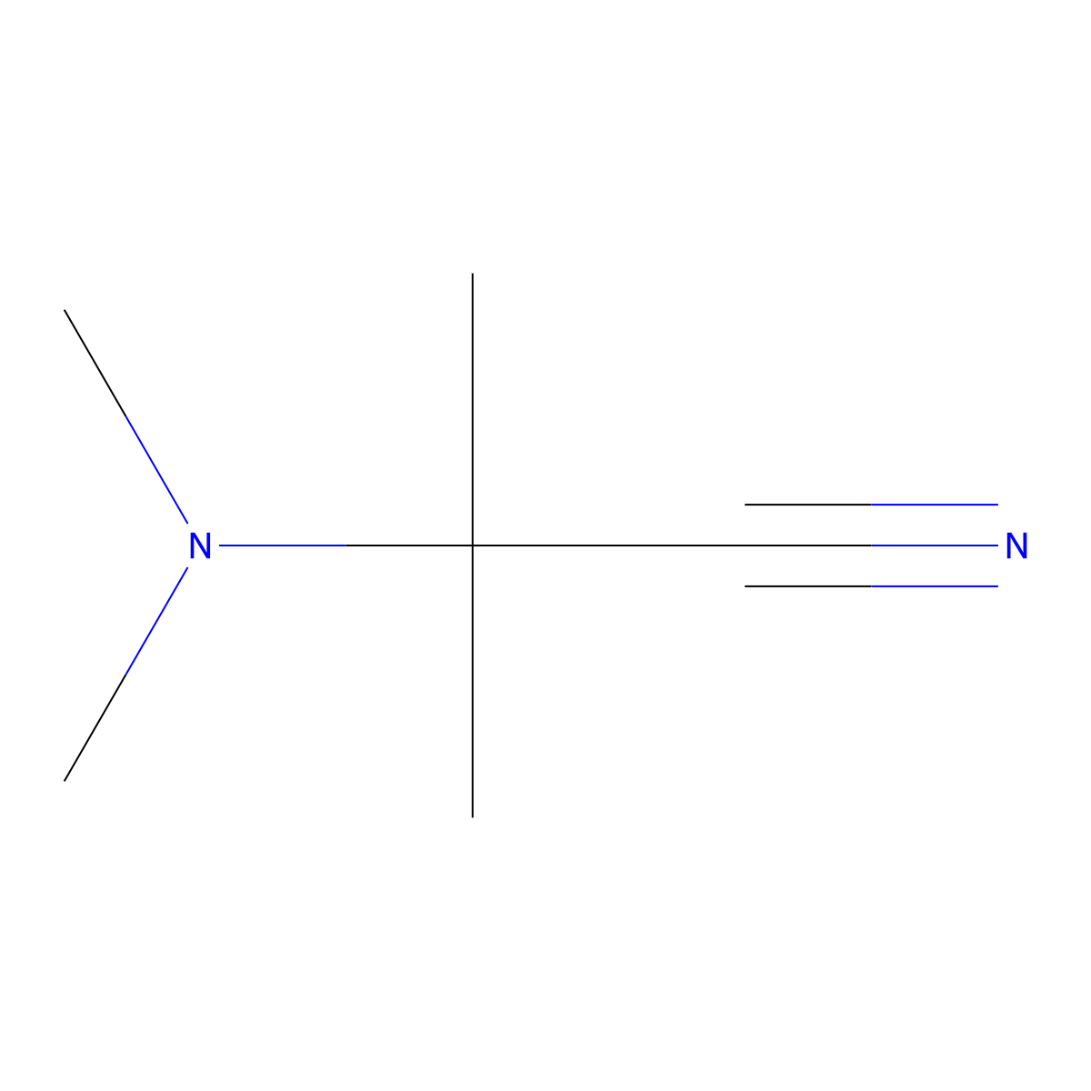 2-(Dimethylamino)-2-methylpropanenitrile molecular structure, CAS 2273-40-7