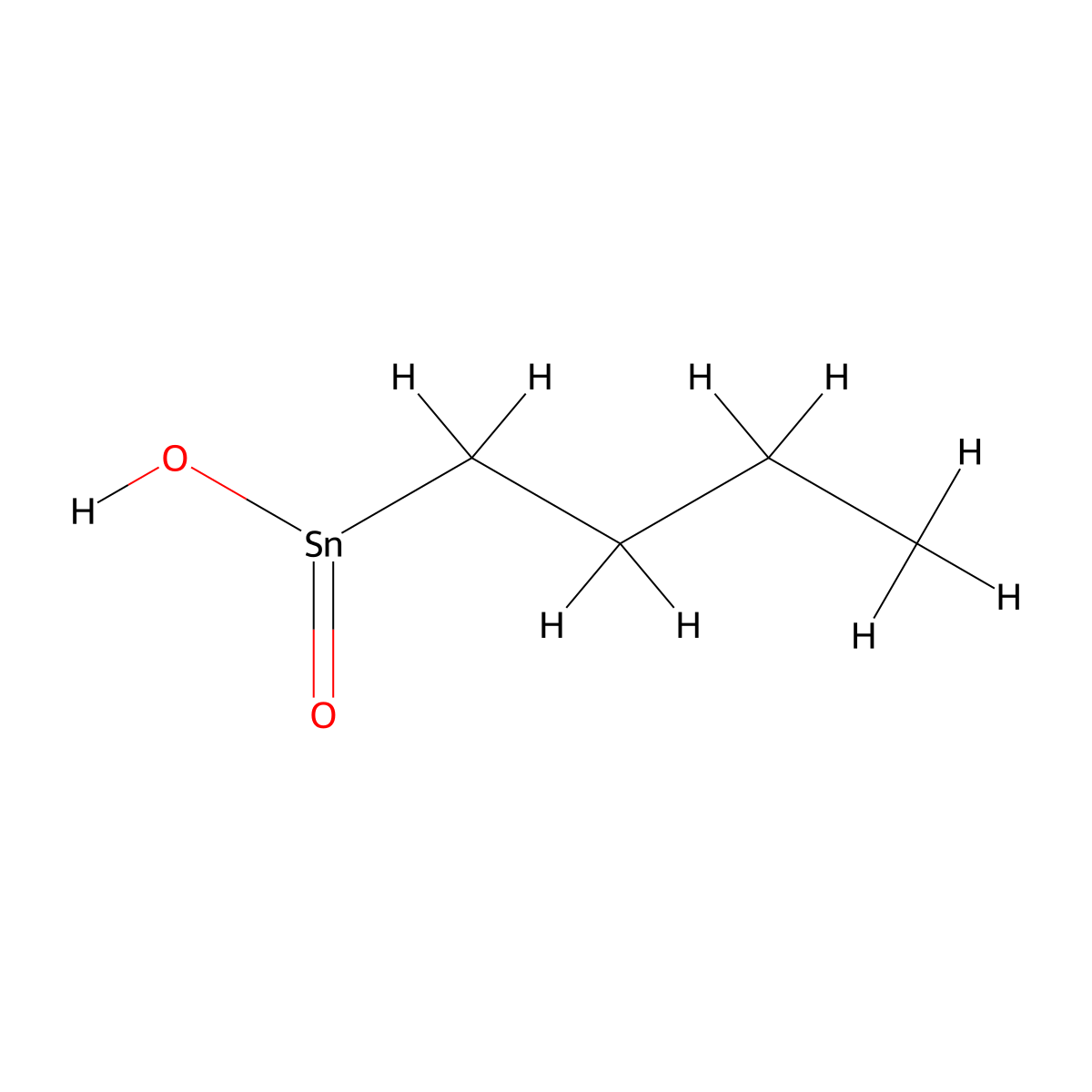 Butylstannonic acid molecular structure, CAS 2273-43-0
