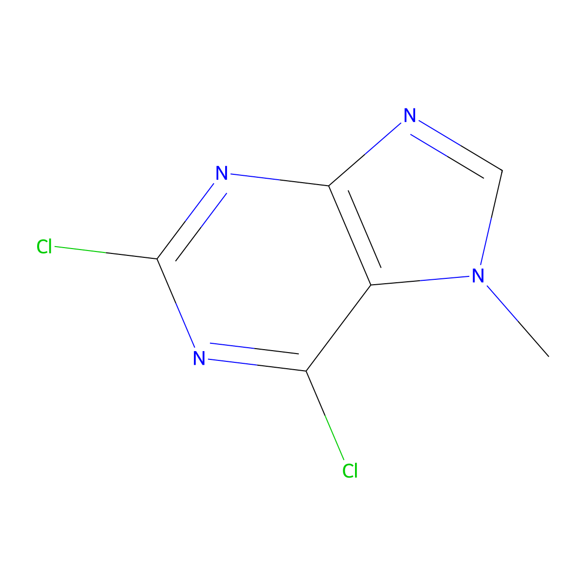 2,6-dichloro-7-methyl-7H-purine molecular structure, CAS 2273-93-0