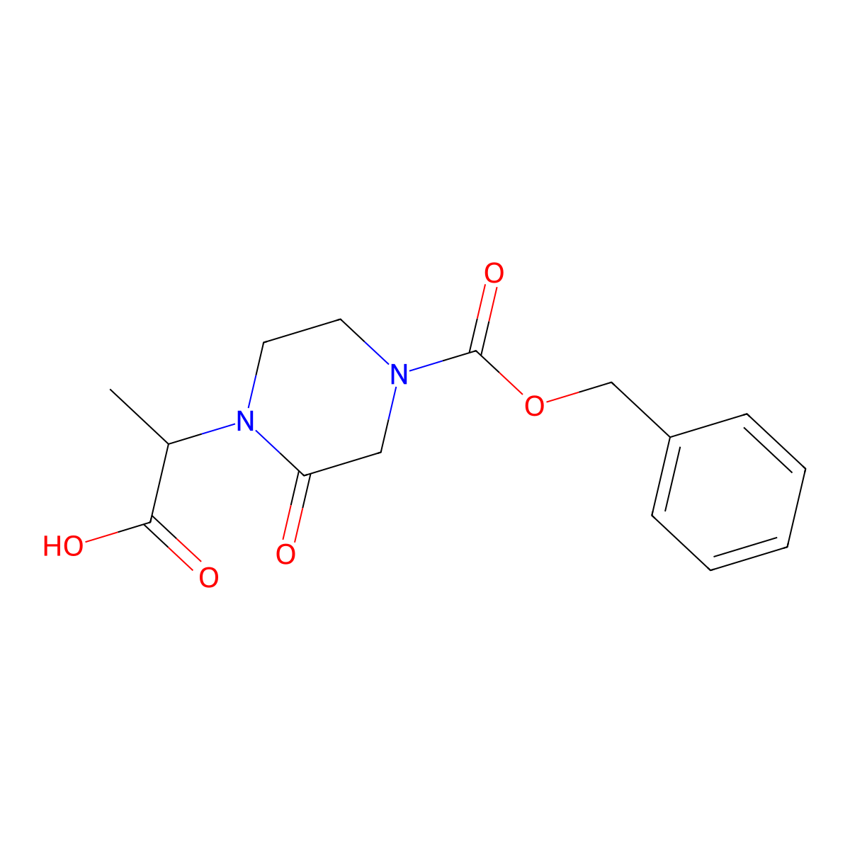2-{4-[(Benzyloxy)carbonyl]-2-oxopiperazin-1-yl}propanoic acid molecular structure, CAS 2273002-17-6
