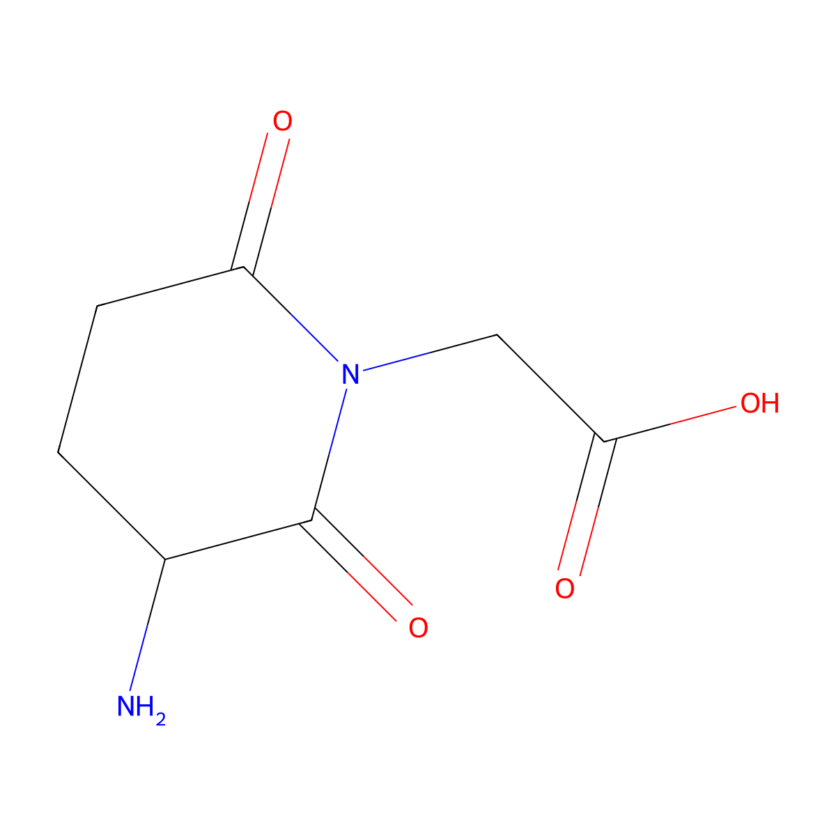 2-(3-Amino-2,6-dioxopiperidin-1-yl)acetic acid molecular structure, CAS 2273004-31-0