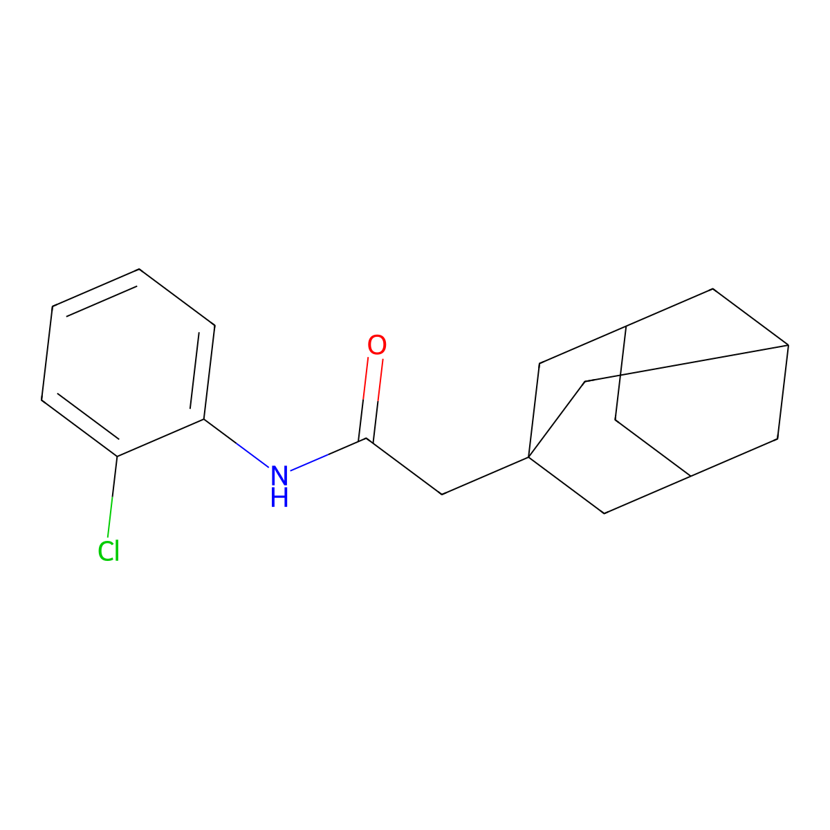 2-(1-adamantyl)-N-(2-chlorophenyl)acetamide molecular structure, CAS 227301-75-9