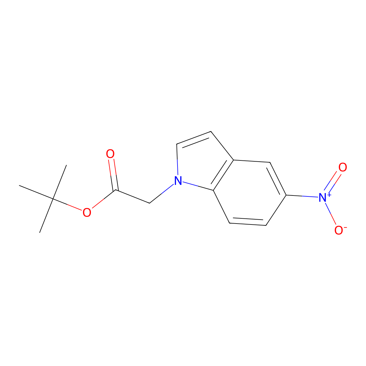 tert-Butyl (5-nitro-1H-indol-1-yl)acetate molecular structure, CAS 227302-34-3