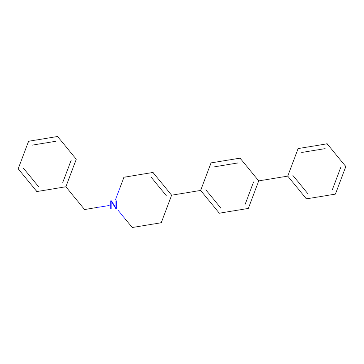 4-[1,1'-Biphenyl]-4-yl-1,2,3,6-tetrahydro-1-(phenylmethyl)pyridine molecular structure, CAS 227304-71-4