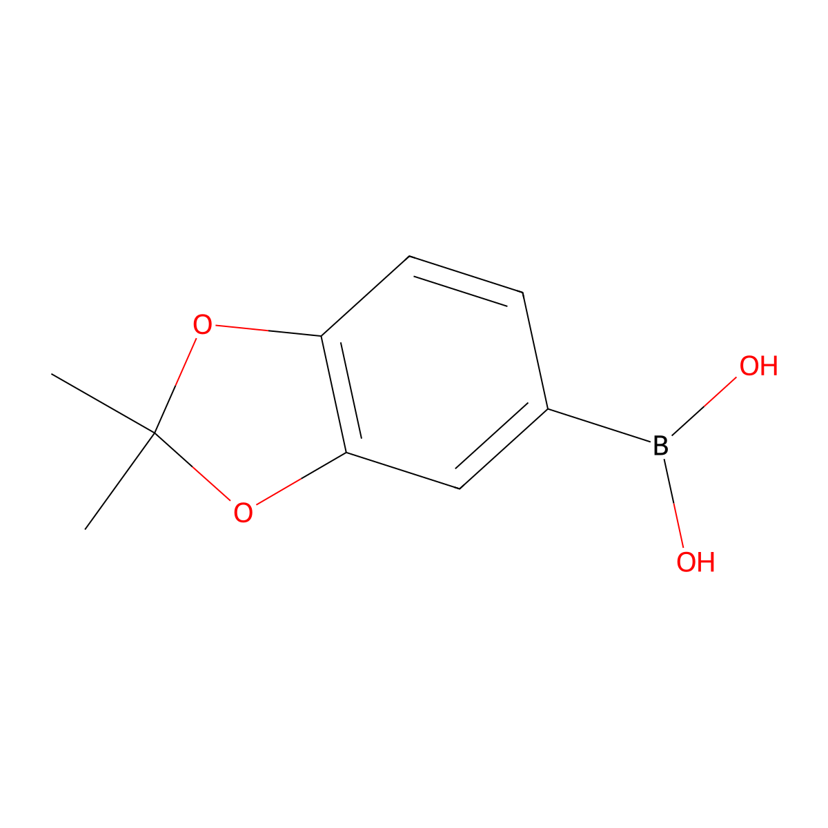 (2,2-Dimethyl-1,3-benzodioxol-5-yl)boronic acid molecular structure, CAS 227306-23-2