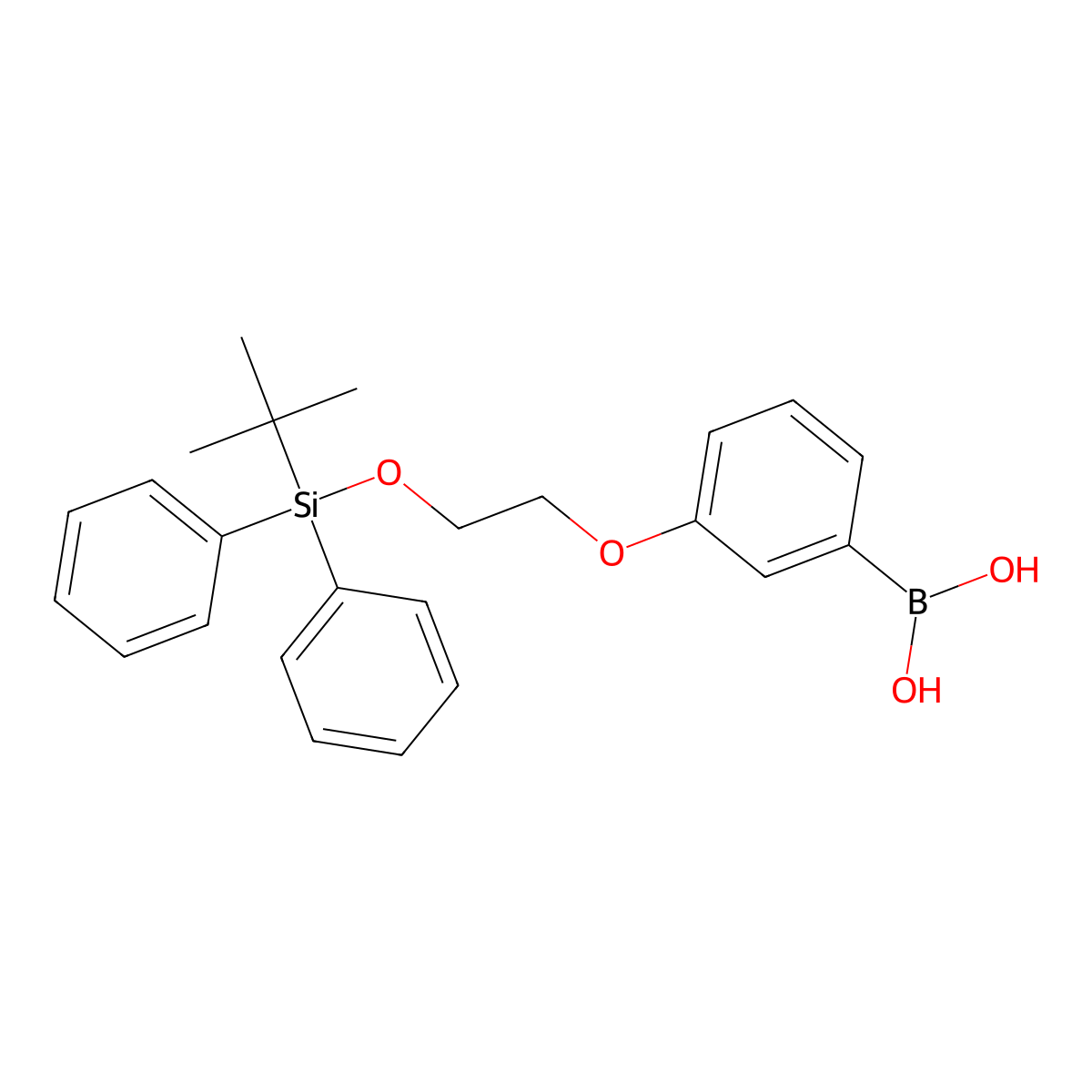 (3-(2-((Tert-butyldiphenylsilyl)oxy)ethoxy)phenyl)boronic acid molecular structure, CAS 227306-39-0