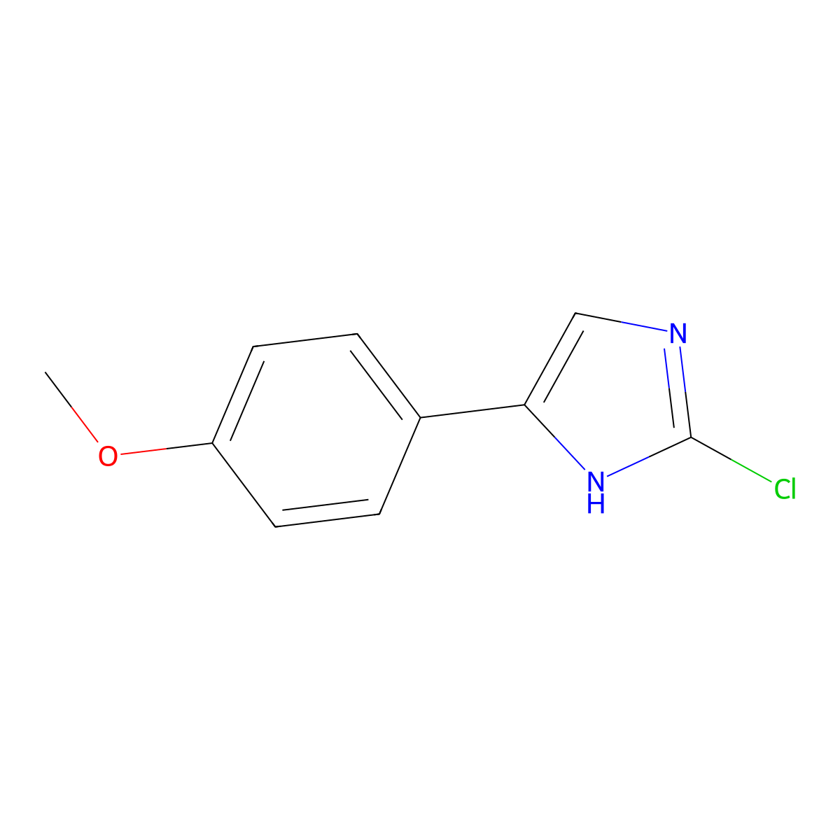 2-chloro-5-(4-methoxyphenyl)-1H-imidazole molecular structure, CAS 227313-40-8