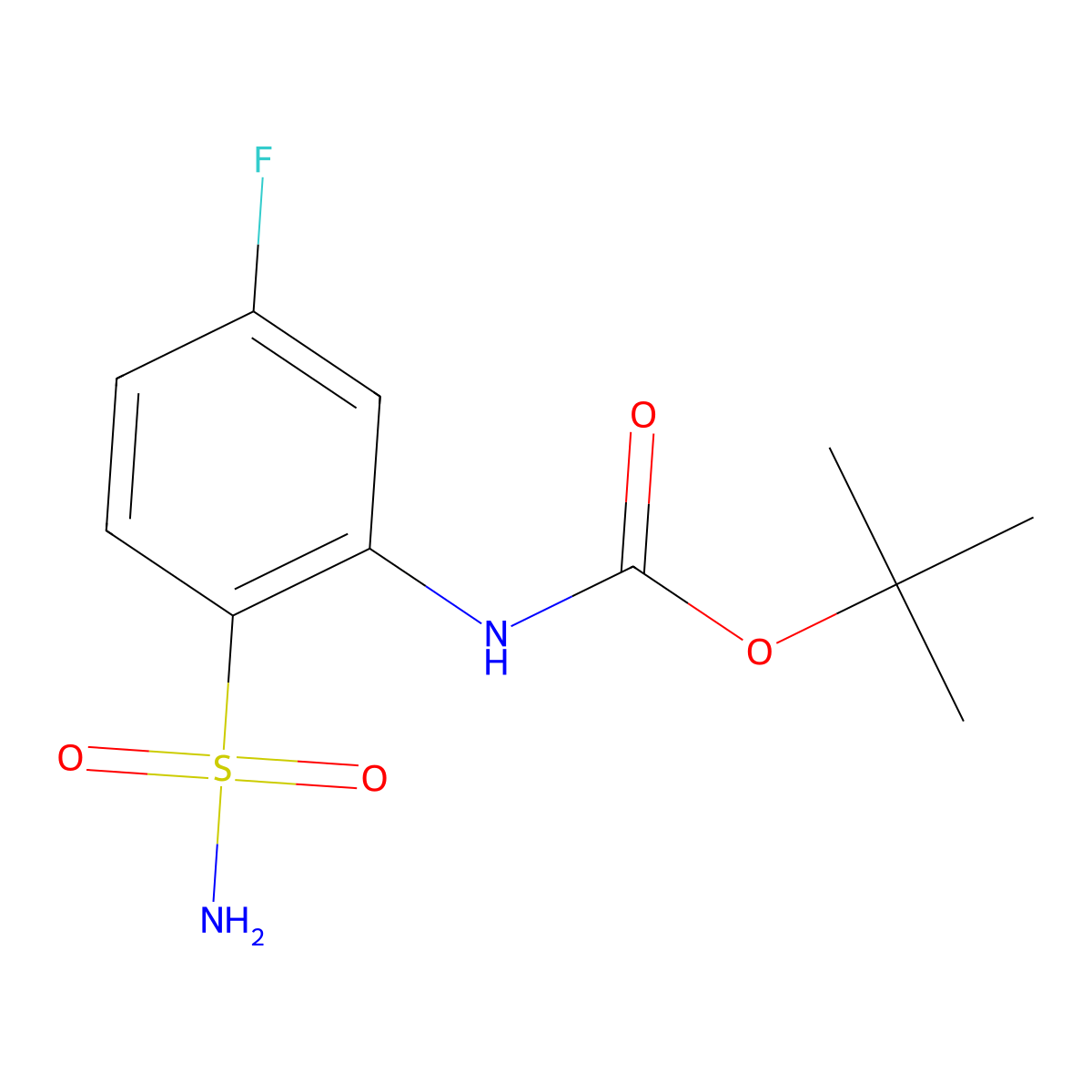 tert-butyl N-(5-fluoro-2-sulfamoylphenyl)carbamate molecular structure, CAS 2273157-67-6