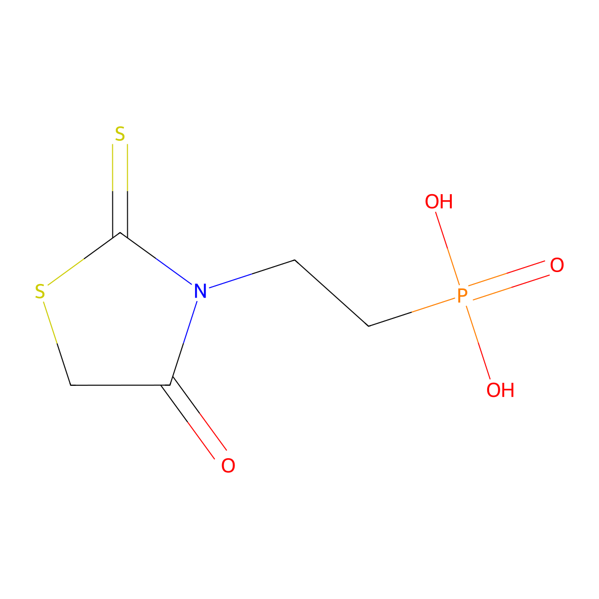 [2-(4-Oxo-2-thioxo-3-thiazolidinyl)ethyl]phosphonic Acid molecular structure, CAS 227316-23-6