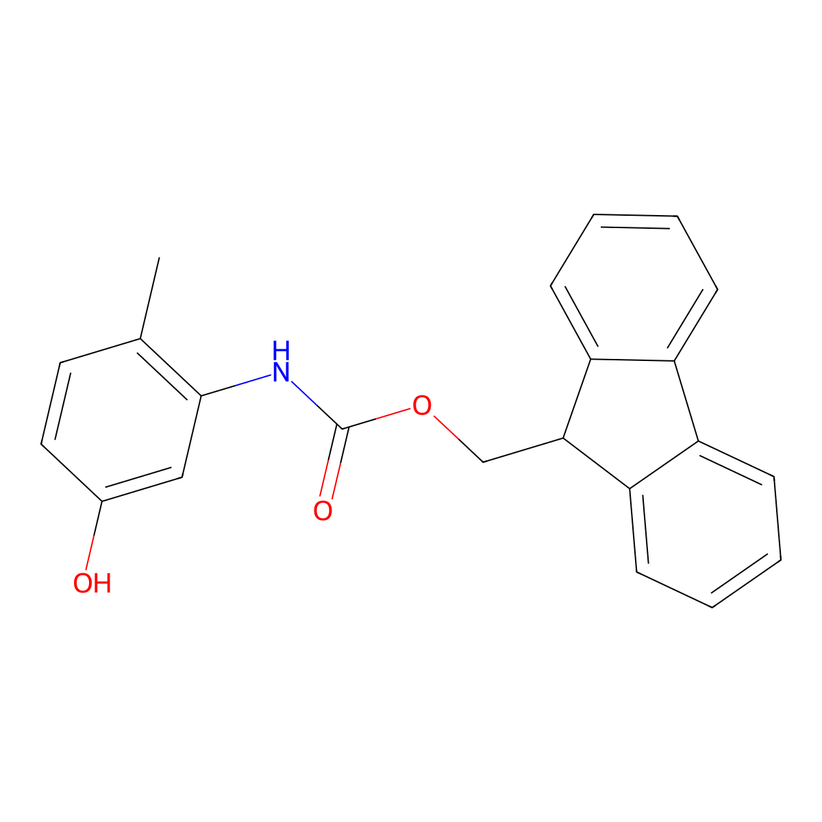 (9H-fluoren-9-yl)methyl N-(5-hydroxy-2-methylphenyl)carbamate molecular structure, CAS 2273183-85-8