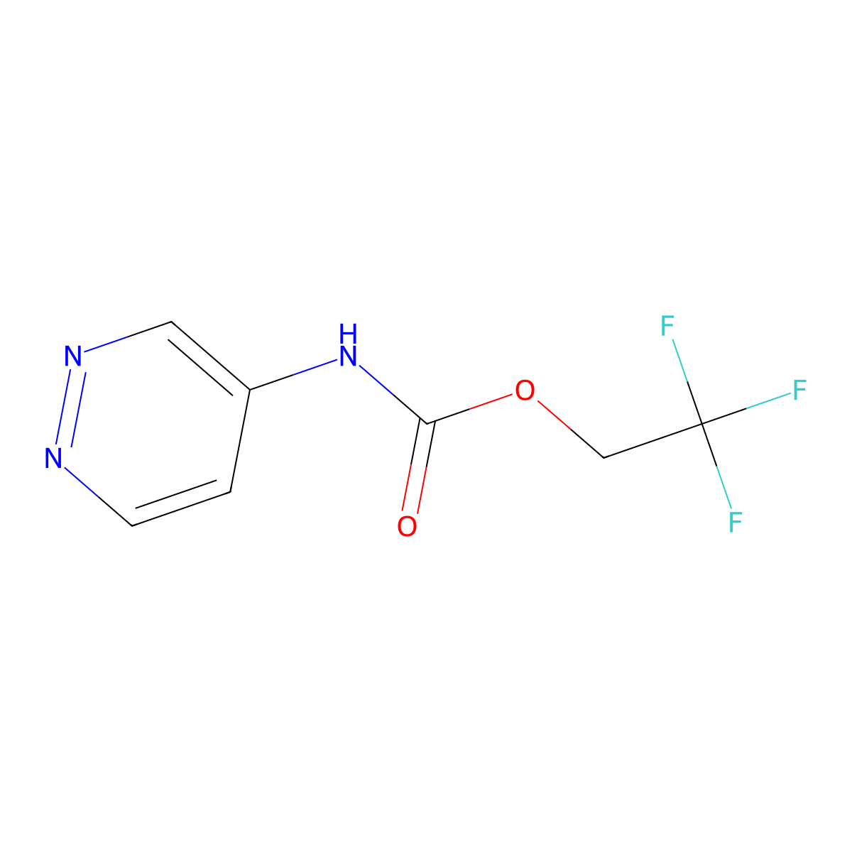 2,2,2-trifluoroethylN-(pyridazin-4-yl)carbamate molecular structure, CAS 2273187-44-1