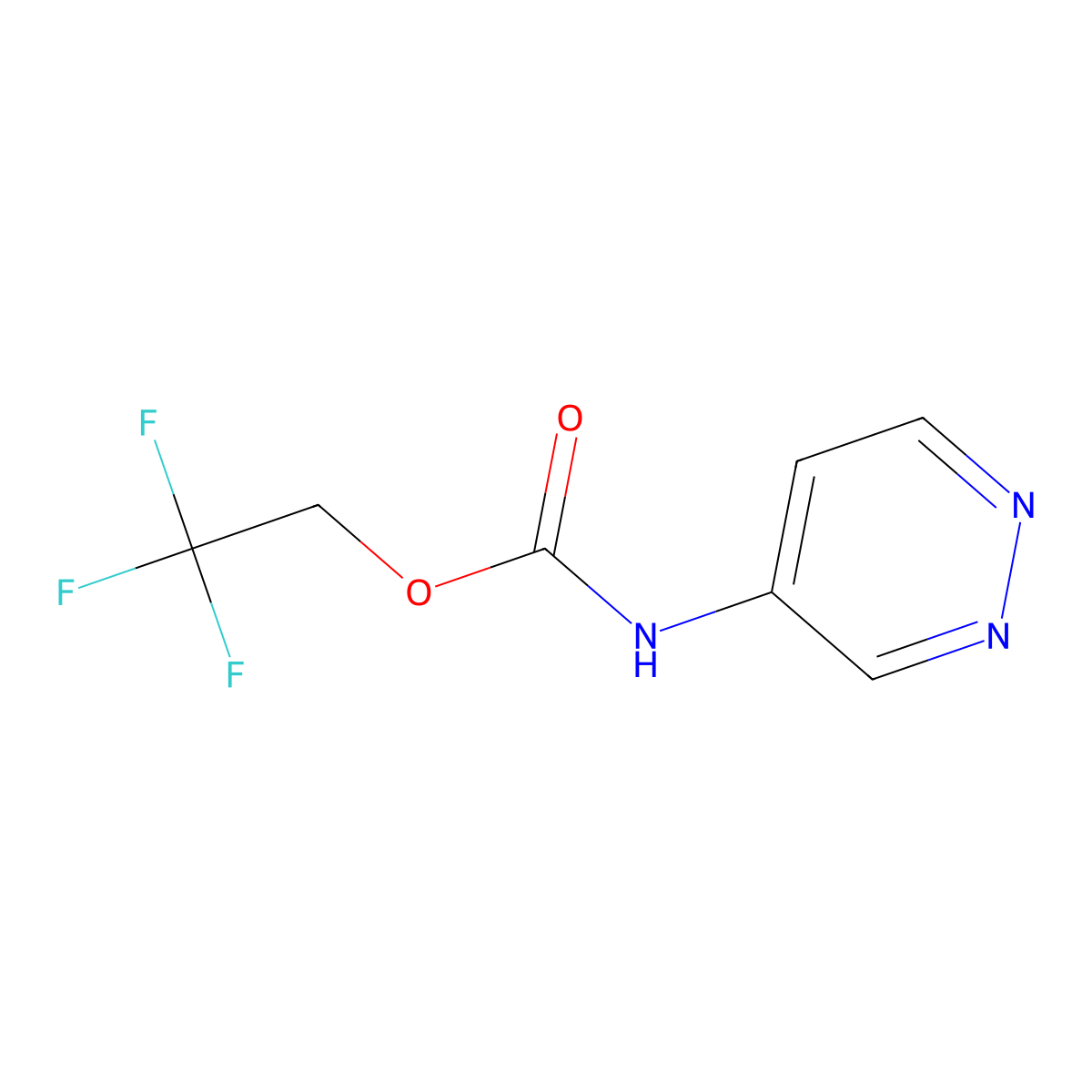 2,2,2-trifluoroethylN-(pyridazin-4-yl)carbamate molecular structure, CAS 2273187-44-1