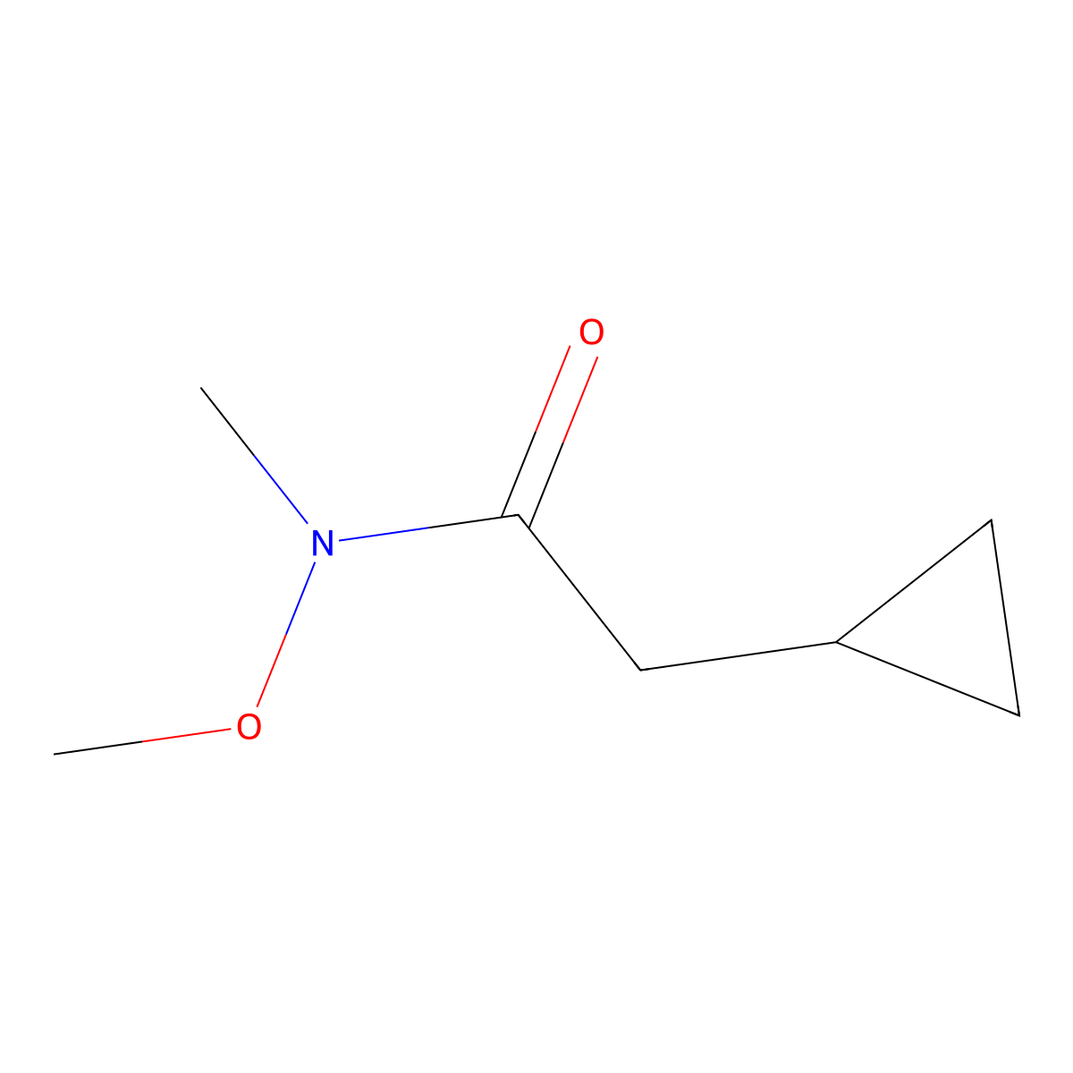 2-cyclopropyl-N-methoxy-N-methylacetamide molecular structure, CAS 227322-00-1