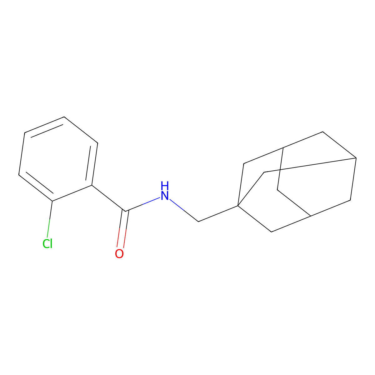N-(1-adamantylmethyl)-2-chlorobenzamide molecular structure, CAS 227327-37-9