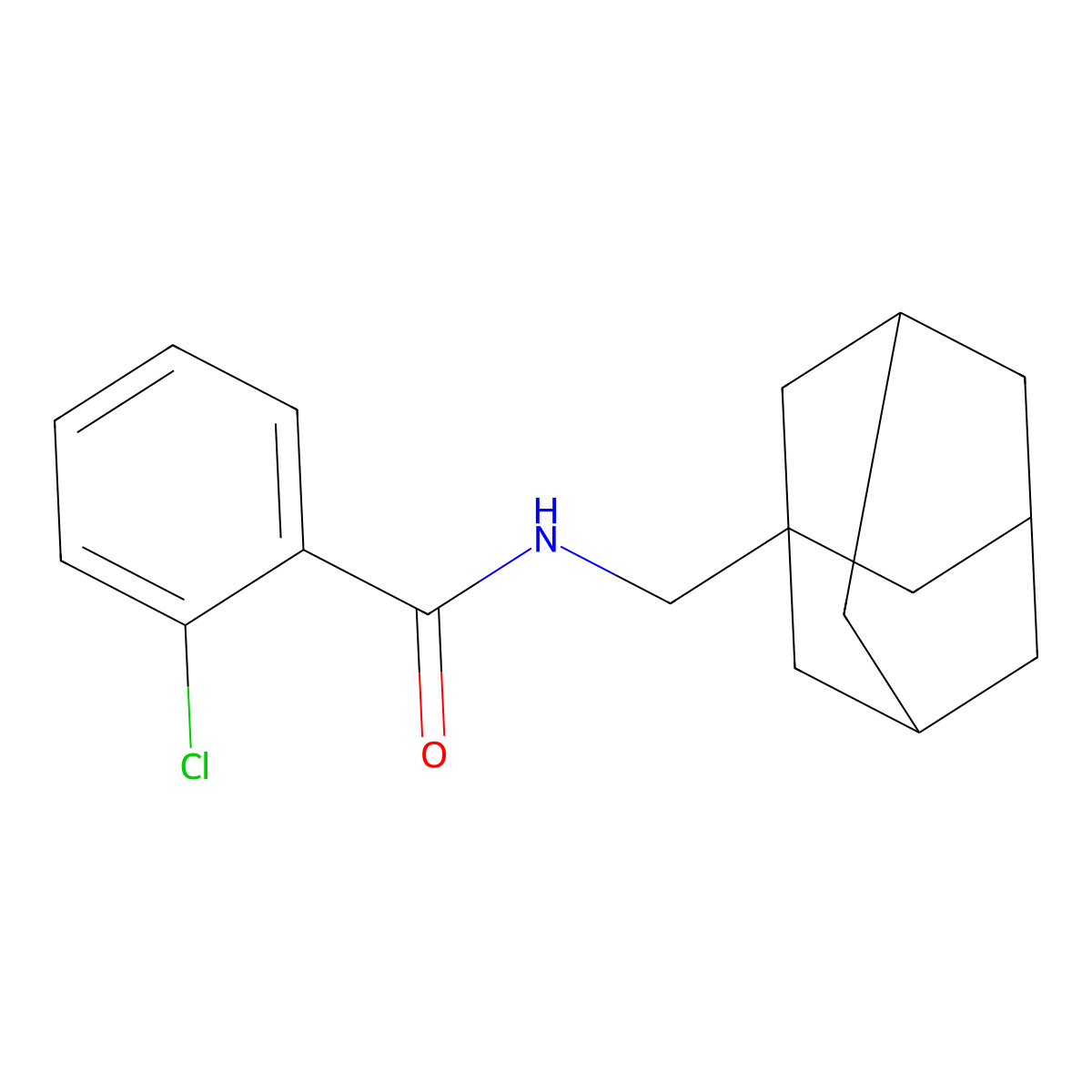 N-(1-adamantylmethyl)-2-chlorobenzamide molecular structure, CAS 227327-37-9