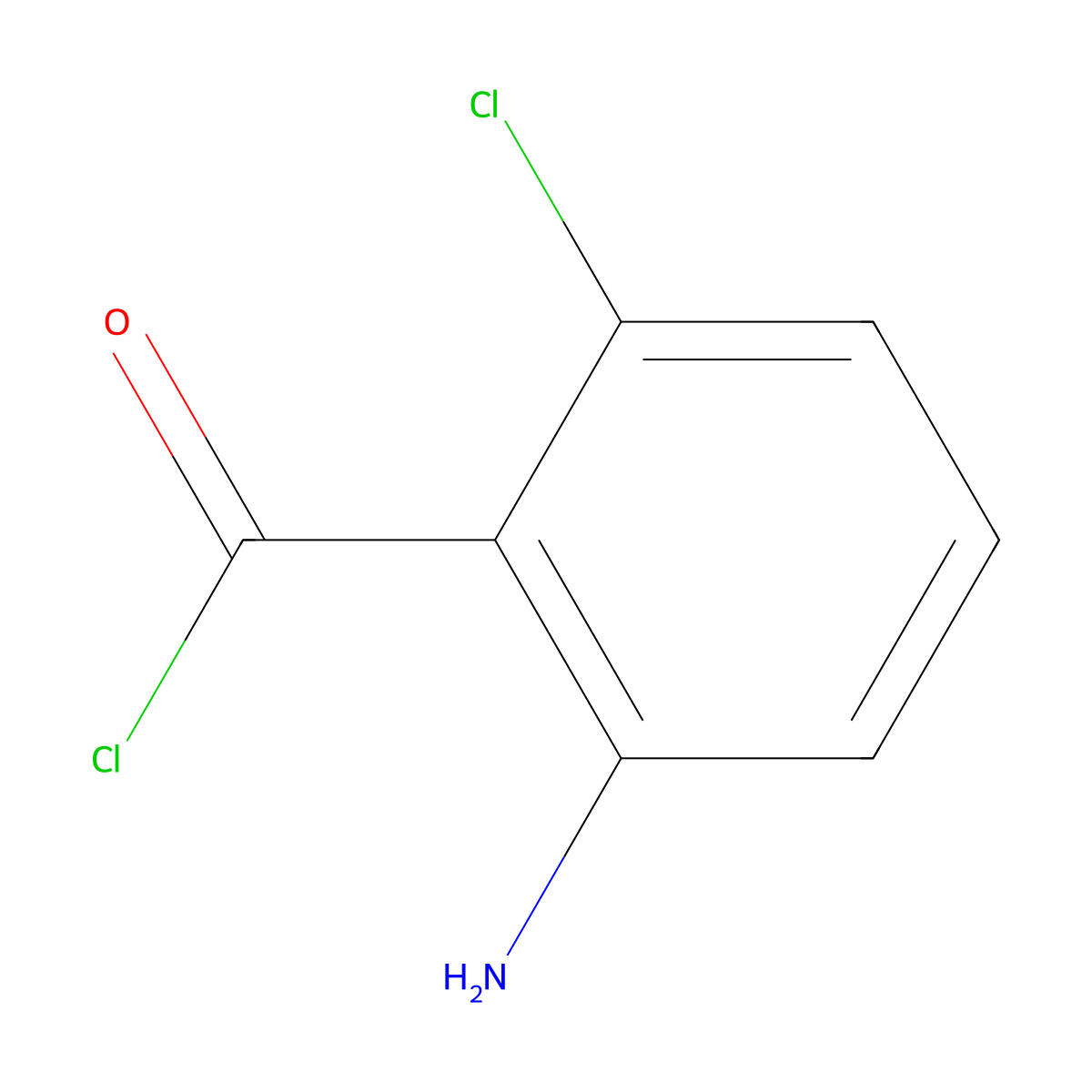 2-Amino-6-chlorobenzoyl chloride molecular structure, CAS 227328-16-7