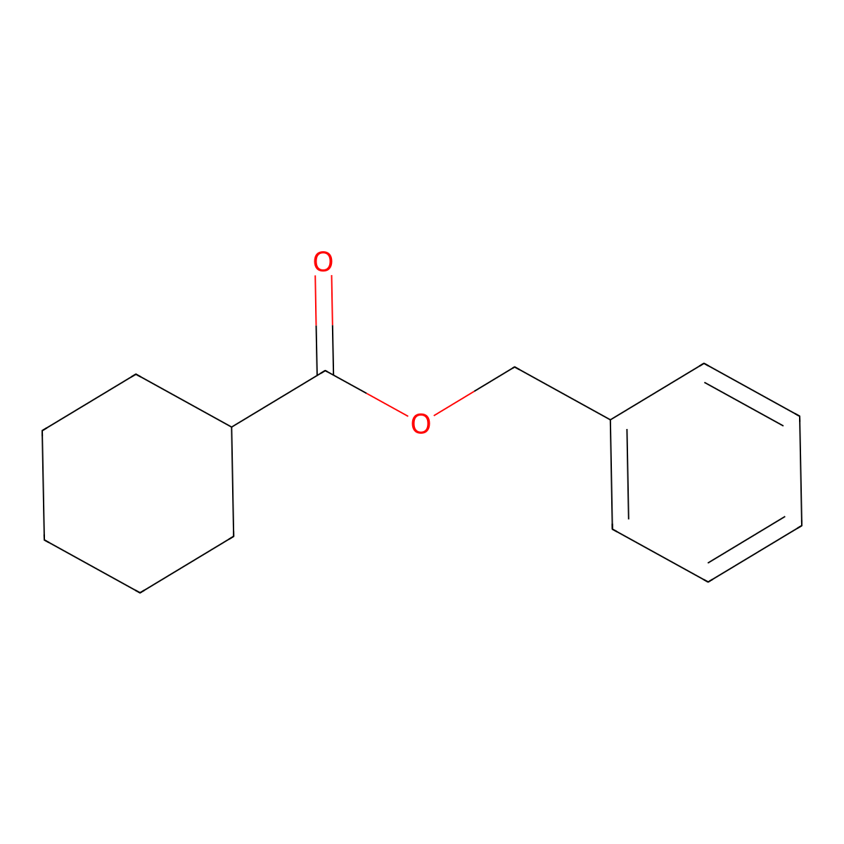 Phenylmethyl cyclohexanecarboxylate molecular structure, CAS 22733-94-4