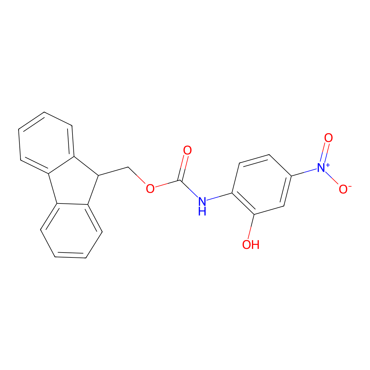(9H-fluoren-9-yl)methyl N-(2-hydroxy-4-nitrophenyl)carbamate molecular structure, CAS 2273300-92-6