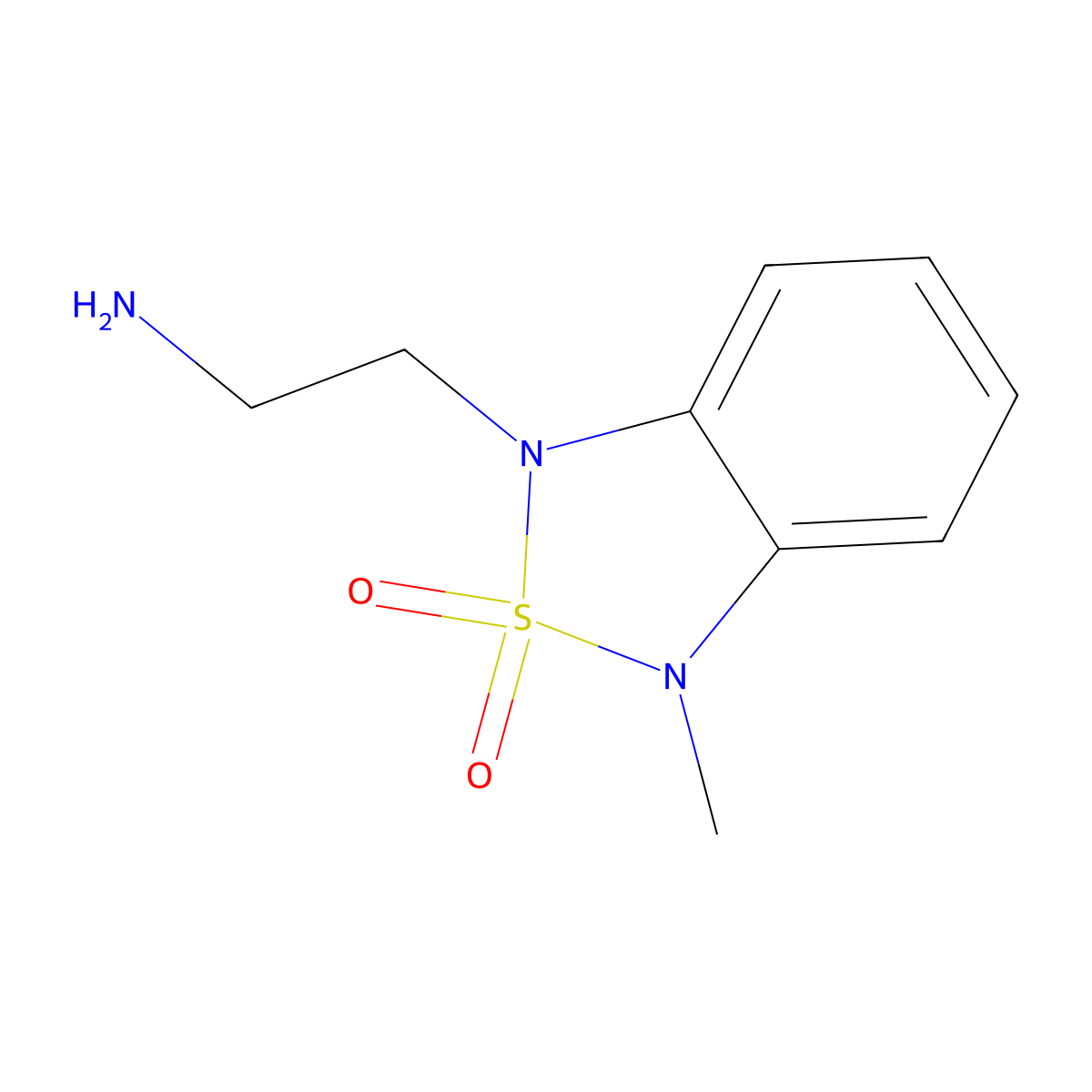 1-(2-Aminoethyl)-3-methyl-1,3-dihydro-2lambda6,1,3-benzothiadiazole-2,2-dione molecular structure, CAS 2273315-03-8