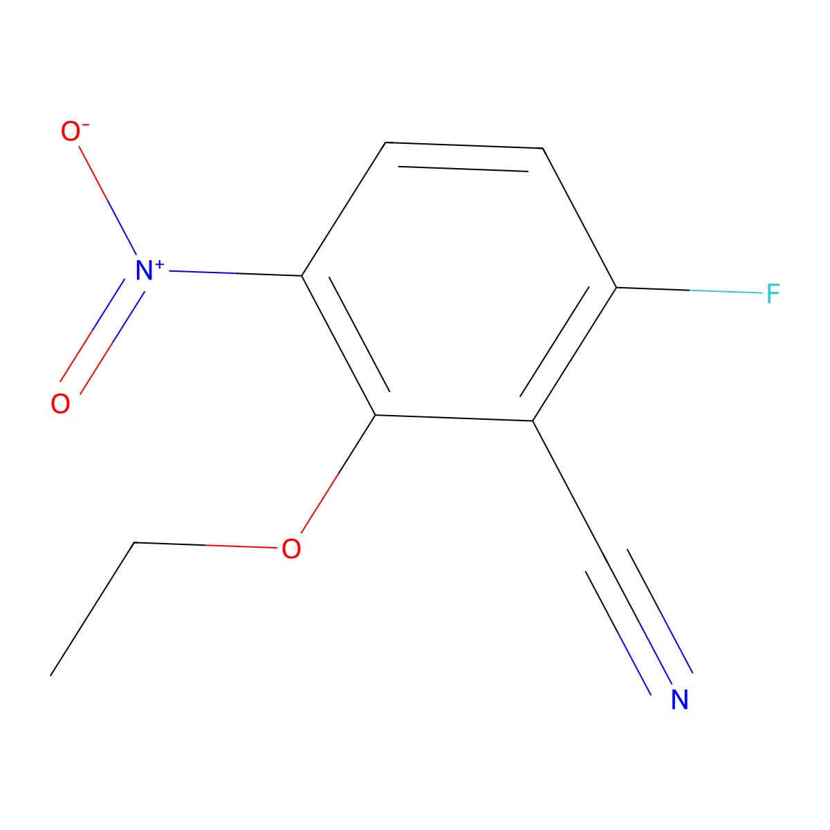 2-Ethoxy-6-fluoro-3-nitrobenzonitrile molecular structure, CAS 2273380-31-5