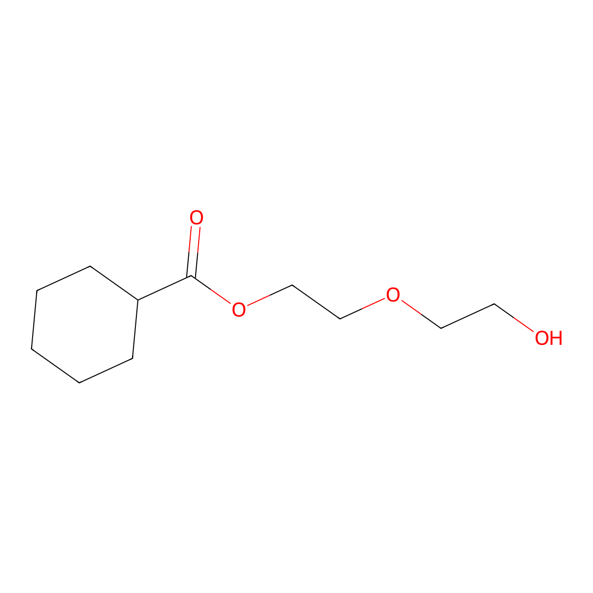 2-(2-Hydroxyethoxy)ethyl cyclohexanecarboxylate molecular structure, CAS 22735-97-3