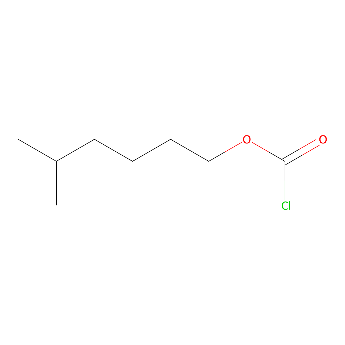 5-Methylhexyl carbonochloridate molecular structure, CAS 2273507-54-1