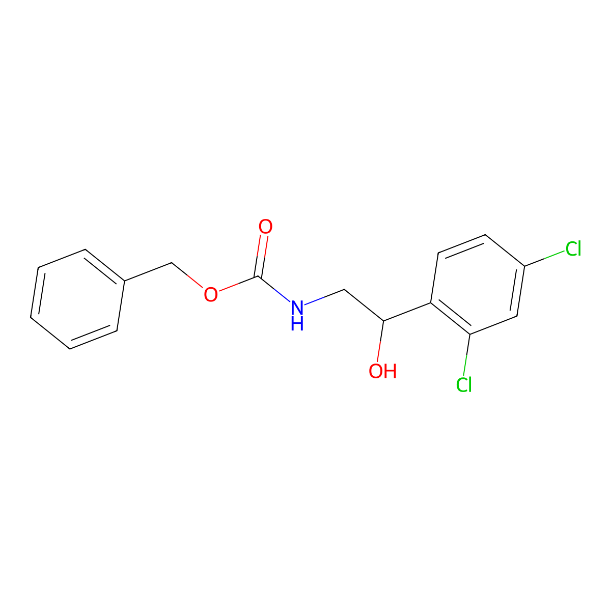 benzyl N-[2-(2,4-dichlorophenyl)-2-hydroxyethyl]carbamate molecular structure, CAS 2273515-23-2