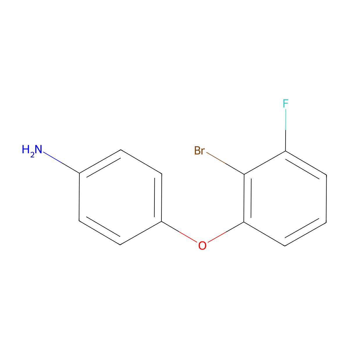 4-(2-Bromo-3-fluorophenoxy)aniline molecular structure, CAS 2273520-80-0