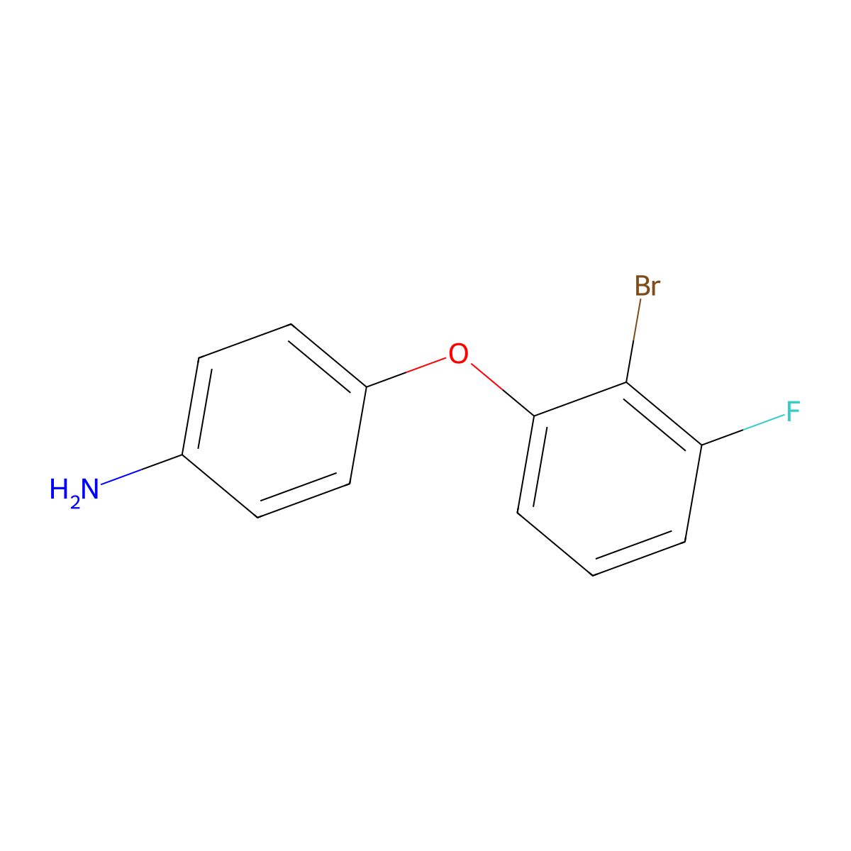4-(2-Bromo-3-fluorophenoxy)aniline molecular structure, CAS 2273520-80-0