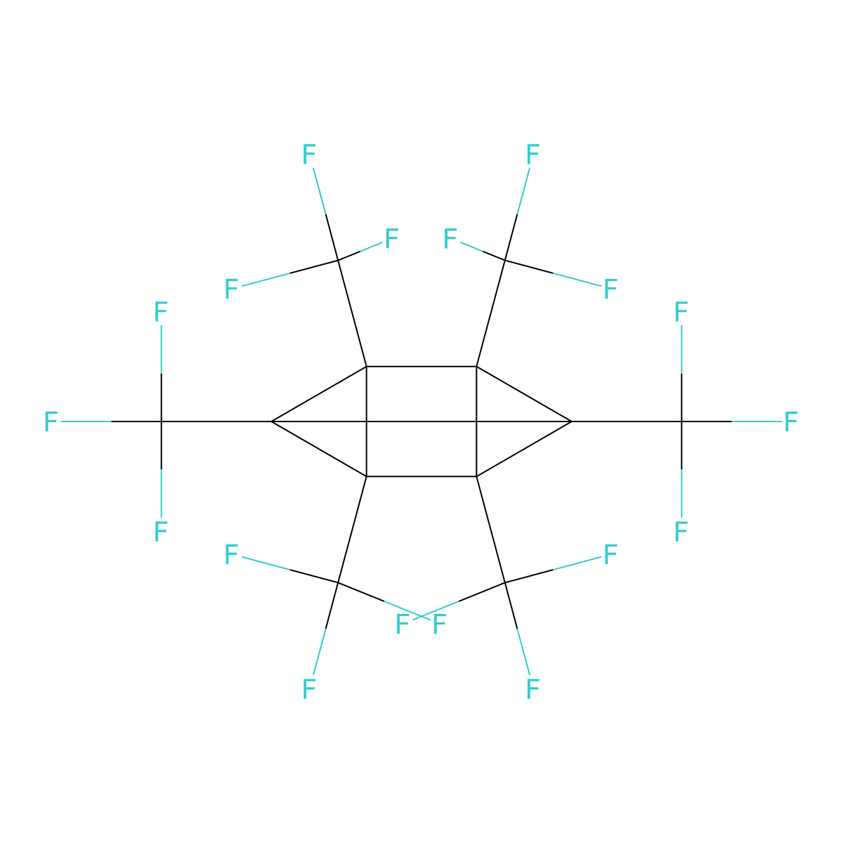 Perfluorohexamethylprismane molecular structure, CAS 22736-20-5