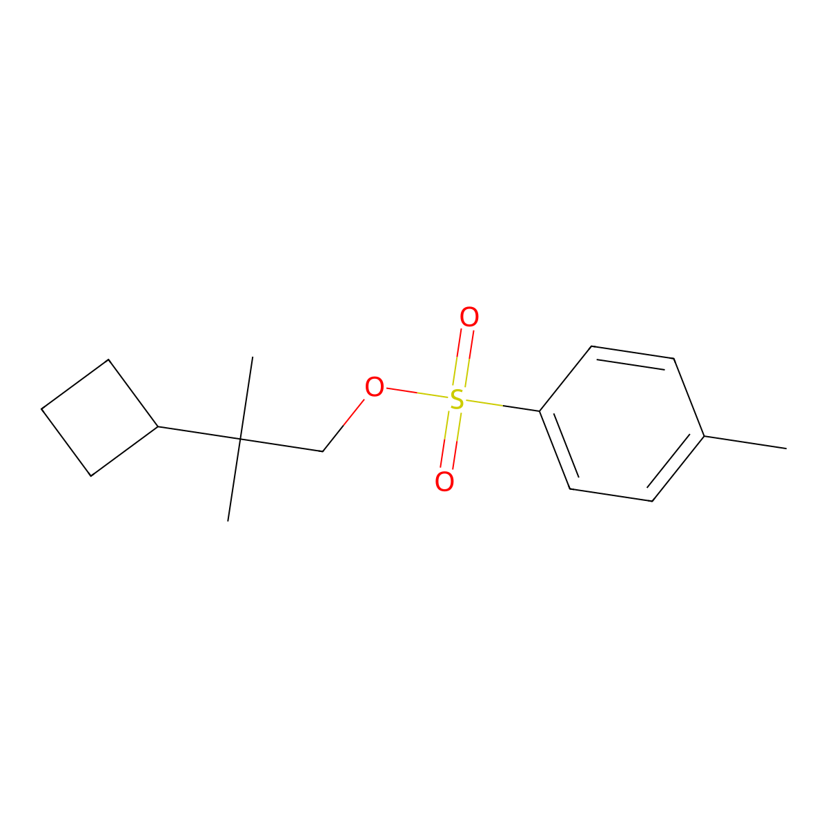 2-Cyclobutyl-2-methylpropyl 4-methylbenzene-1-sulfonate molecular structure, CAS 2273667-18-6