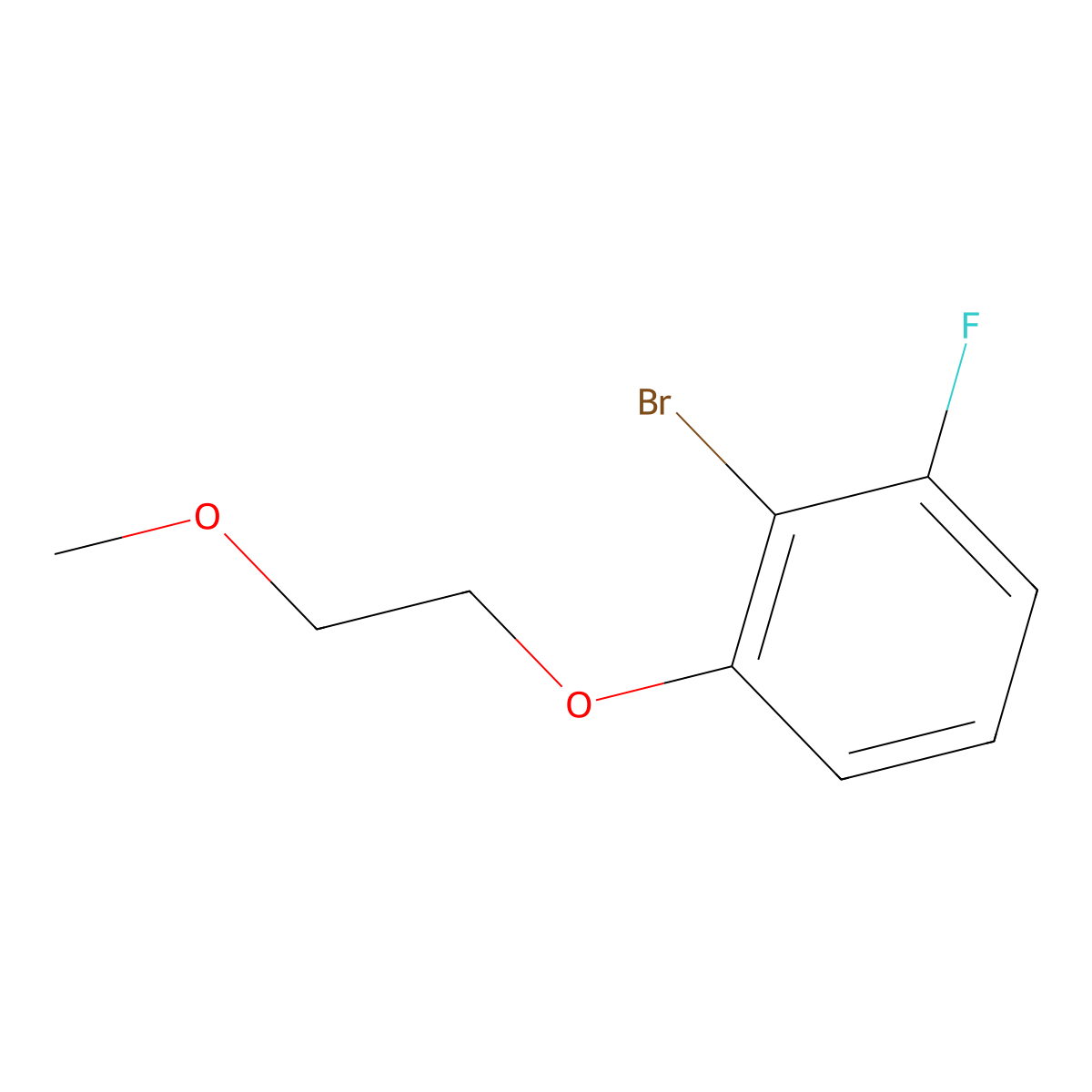2-Bromo-1-fluoro-3-(2-methoxyethoxy)benzene molecular structure, CAS 2273681-03-9