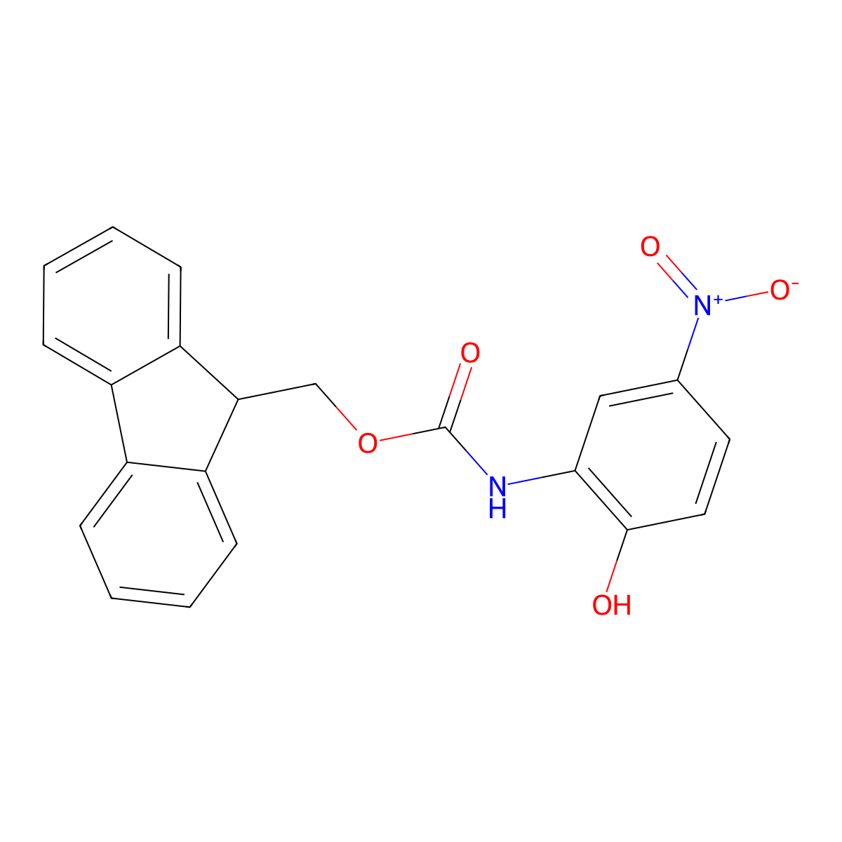 (9H-fluoren-9-yl)methyl N-(2-hydroxy-5-nitrophenyl)carbamate molecular structure, CAS 2273695-08-0