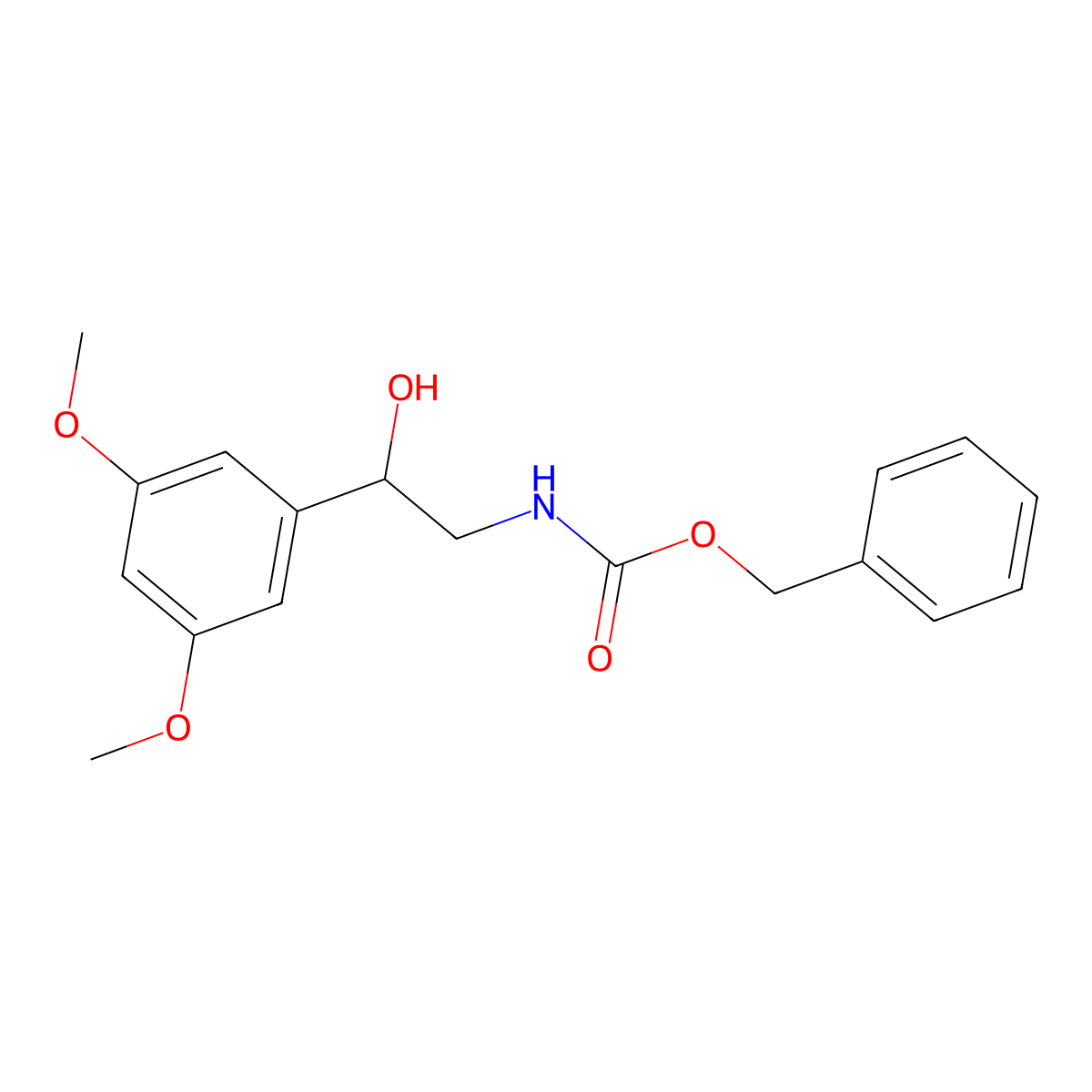 benzyl N-[2-(3,5-dimethoxyphenyl)-2-hydroxyethyl]carbamate molecular structure, CAS 2273703-38-9