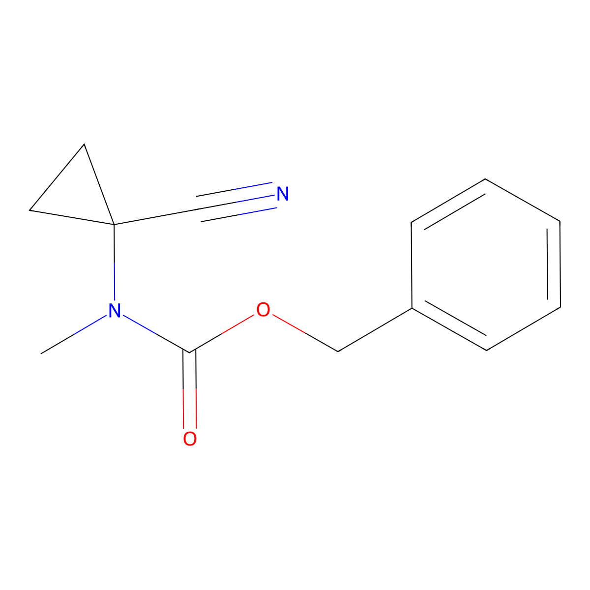 benzyl N-(1-cyanocyclopropyl)-N-methylcarbamate molecular structure, CAS 2273707-00-7