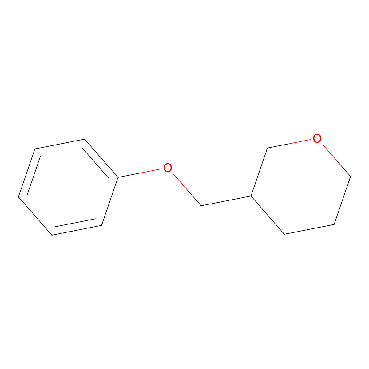 3-(Phenoxymethyl)oxane molecular structure, CAS 2273711-86-5
