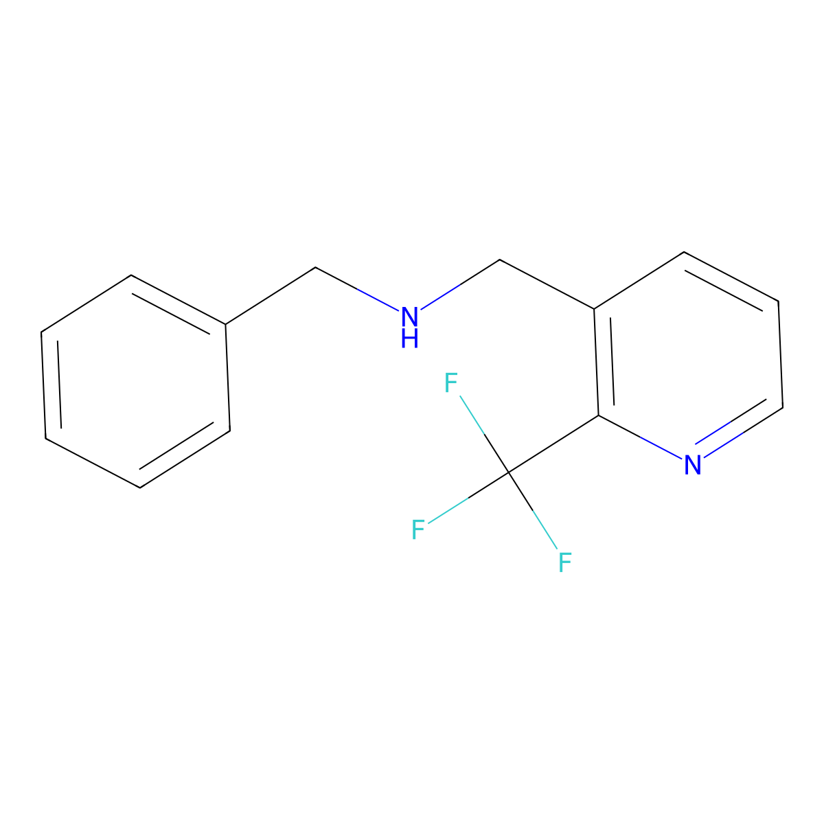 N-(Phenylmethyl)-2-(trifluoromethyl)-3-pyridinemethanamine molecular structure, CAS 2273722-60-2