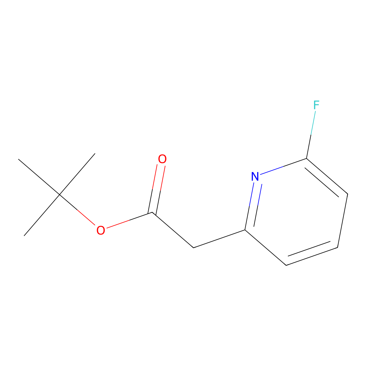 Tert-butyl 2-(6-fluoropyridin-2-yl)acetate molecular structure, CAS 2273789-33-4