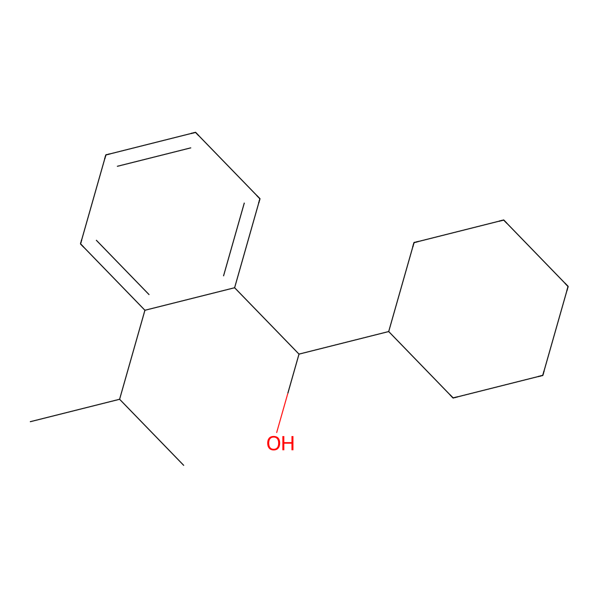 Benzenemethanol, alpha-cyclohexyl-2-(1-methylethyl)- molecular structure, CAS 2273817-82-4