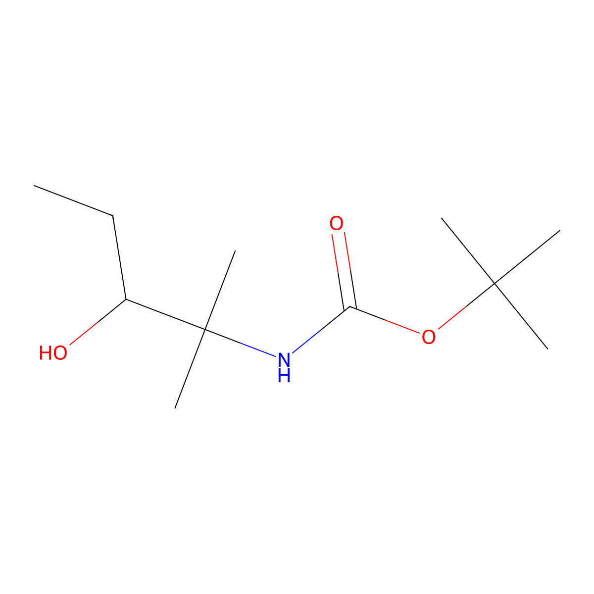 tert-butyl N-(3-hydroxy-2-methylpentan-2-yl)carbamate molecular structure, CAS 2273879-14-2
