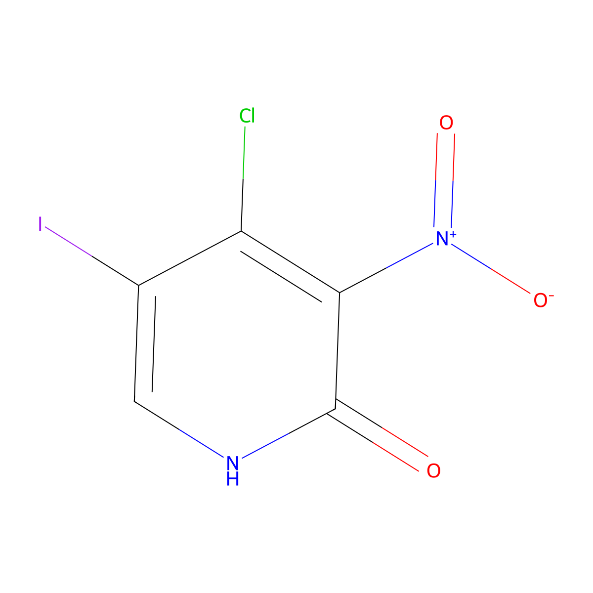 4-Chloro-5-iodo-3-nitro-1,2-dihydropyridin-2-one molecular structure, CAS 2273883-66-0