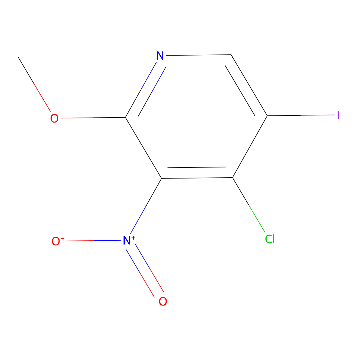 4-Chloro-5-iodo-2-methoxy-3-nitropyridine molecular structure, CAS 2273883-67-1