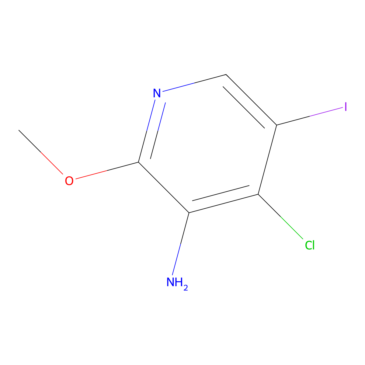 4-Chloro-5-iodo-2-methoxypyridin-3-amine molecular structure, CAS 2273883-68-2