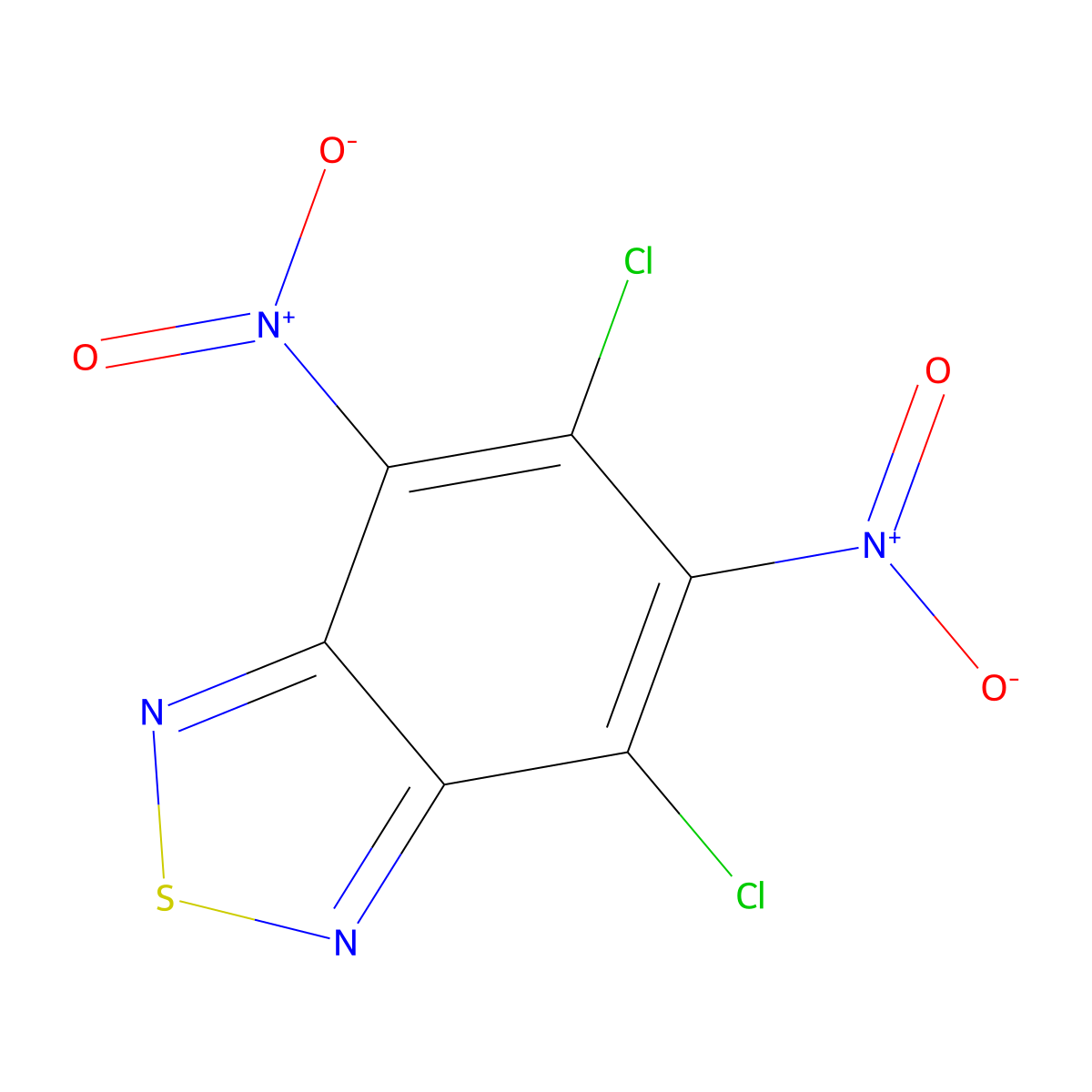 4,6-Dichloro-5,7-dinitro-2,1,3-benzothiadiazole molecular structure, CAS 2274-63-7