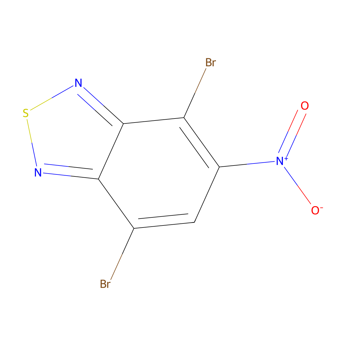 4,7-Dibromo-5-nitro-2,1,3-benzothiadiazole molecular structure, CAS 2274-65-9