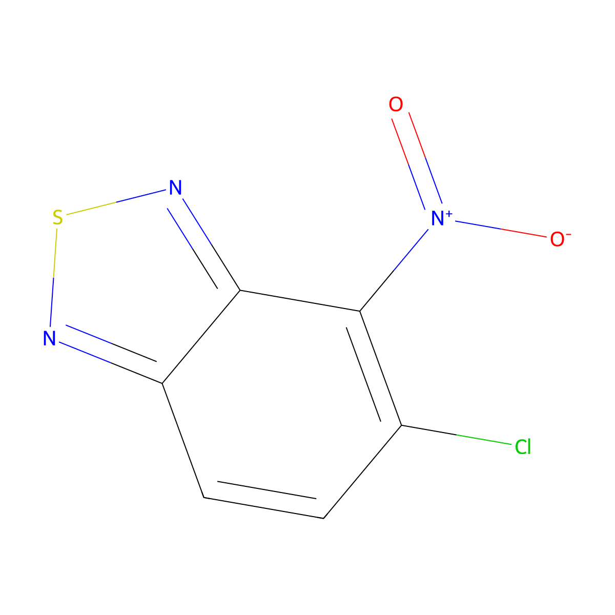 5-Chloro-4-(hydroxy(oxido)amino)-2,1,3-benzothiadiazole molecular structure, CAS 2274-89-7